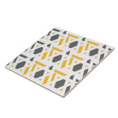 Modern, abstrakt, grau, Senfgelb, weiß Fliese (Seite)