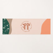 Modern Abstrakt Green Brown Boho Yoga Mat Yogamatte (Vorderseite (Horizontal))