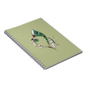 Modern abstrakt Green hand gezeichnete Tintenzeich Notizblock (Rechte Seite)