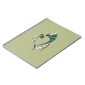 Modern abstrakt Green hand gezeichnete Tintenzeich Notizblock (Linke Seite)