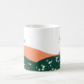 Modern Abstrakt Green Terra Cotta Yoga Kaffeetasse (Mittel)