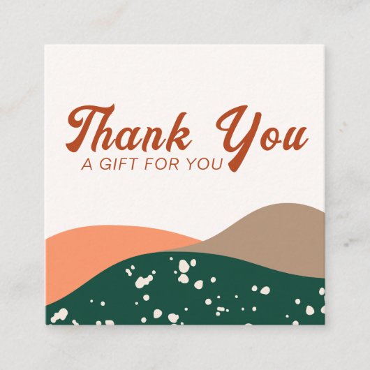 Modern Abstrakt Green Terra Cotta Yoga Rabattkarte (Vorderseite)