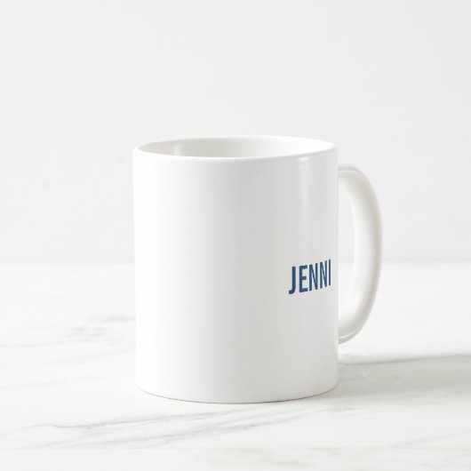 Modern Abstrakt Letter J Monogram Initial Kaffeetasse (VorderseiteRechts)