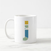 Modern Abstrakt Letter J Monogram Initial Kaffeetasse (Links)