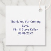 Modern Abstrakt Letter K Monogram Personalisiert Geschenkanhänger (Rückseite)