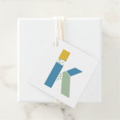 Modern Abstrakt Letter K Monogram Personalisiert Geschenkanhänger (Beispiel)