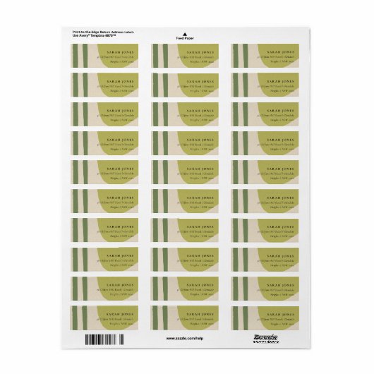 MODERN ABSTRAKT LIME GREEN KRAFT ARTISTIC ADRESSE (Vorne)