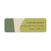 MODERN ABSTRAKT LIME GREEN KRAFT ARTISTIC ADRESSE (Vorne)