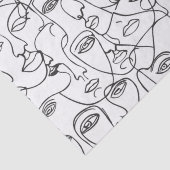 Modern Abstrakt Line Art Feminist Seidenpapier (Detail)