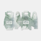 Modern Abstrakt Sage Green Moss WatercoloFavor Box Geschenkschachtel (Ungefaltet)