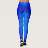 MODERN abstrakt zeichnend in blau-dunkelblau-mosai Leggings (Rückseite)