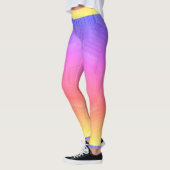 MODERN abstrakt zeichnend in gelb-lila-mosaik Leggings (Links)