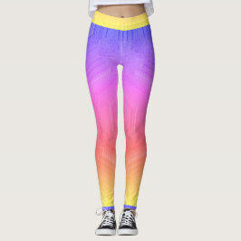 MODERN abstrakt zeichnend in gelb-lila-mosaik Leggings