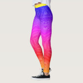 MODERN abstrakt zeichnend in Gelb-Rosa-Blau-Mosaik Leggings (Links)