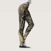 MODERN abstrakt zeichnend in Gold-Schwarz-Mosaik Leggings (Rechts)