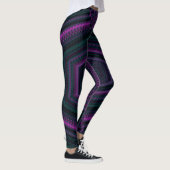 MODERN abstrakt zeichnend in grün-dunkelrosa-mosai Leggings (Rechts)