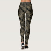 MODERN abstrakt zeichnend-Schwarz-Gold-Mosaik Leggings (Rückseite)