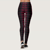 MODERN abstrakt zeichnend Schwarz-Rosa-Mosaik Leggings (Rückseite)