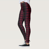 MODERN abstrakt zeichnend Schwarz-Rosa-Mosaik Leggings (Links)