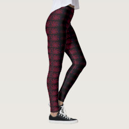 MODERN abstrakt zeichnend Schwarz-Rosa-Mosaik Leggings