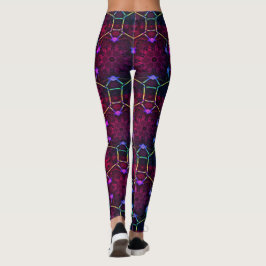 MODERN abstrakt zeichnend Schwarz-Rosa-Mosaik Leggings