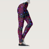 MODERN abstrakt zeichnend Schwarz-Rosa-Mosaik Leggings (Rechts)