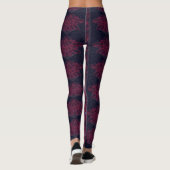 MODERN abstrakt zeichnend Schwarz-Rot-Mosaik Leggings (Rückseite)
