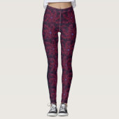 MODERN abstrakt zeichnend Schwarz-Rot-Mosaik Leggings (Vorderseite)