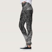 MODERN abstrakt zeichnend tiefgrau-schwarz-mosaik Leggings (Links)