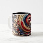 Modern Abstrakt Zweifarbige Tasse (Vorderseite Links)