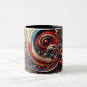 Modern Abstrakt Zweifarbige Tasse (Mittel)