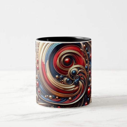 Modern Abstrakt Zweifarbige Tasse (Mittel)