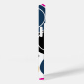 Modern Abstrakte Circles Monogram Pink Aquamarin Case-Mate iPhone Hülle (Rückseite / Rechts)