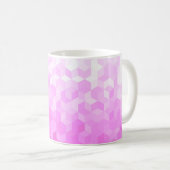 Modern Abstrakte Fuchsia Pink Girly Cube Gradient Kaffeetasse (VorderseiteRechts)