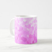 Modern Abstrakte Fuchsia Pink Girly Cube Gradient Kaffeetasse (Vorderseite Links)