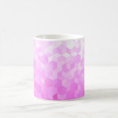 Modern Abstrakte Fuchsia Pink Girly Cube Gradient Kaffeetasse (Mittel)