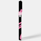 Modern Abstrakte Schwarz-Weiß-Rosa-Monogramm Case-Mate iPhone Hülle (Rückseite / Rechts)