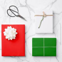 Modern Abstrakte Weihnachtsgrün Geschenkpapier Set