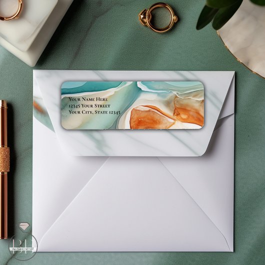 Modern Abstraktes Agate Jade Terrakotta auf dem Mo