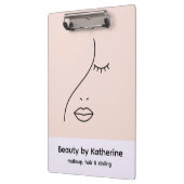 Modern Abstraktes Beauty Face Logo Klemmbrett (Links)
