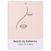 Modern Abstraktes Beauty Face Logo Klemmbrett (Rückseite)
