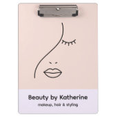 Modern Abstraktes Beauty Face Logo Klemmbrett (Vorderseite)