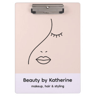 Modern Abstraktes Beauty Face Logo Klemmbrett