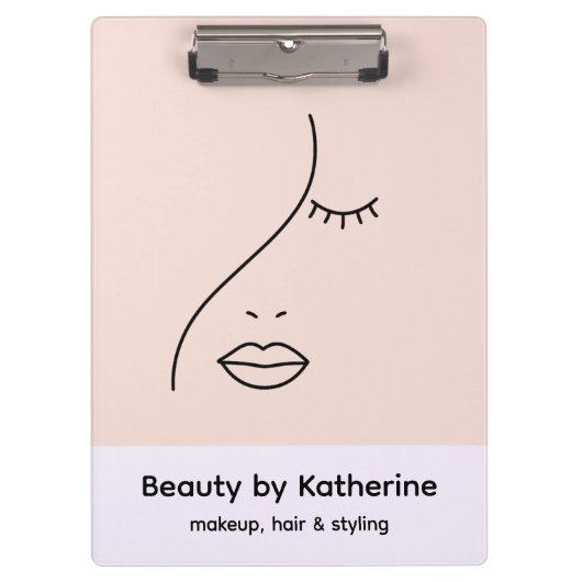 Modern Abstraktes Beauty Face Logo Klemmbrett (Vorderseite)