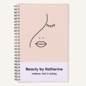 Modern Abstraktes Beauty Face Logo Notizblock (Vorderseite)