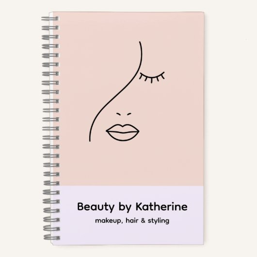 Modern Abstraktes Beauty Face Logo Notizblock (Vorderseite)