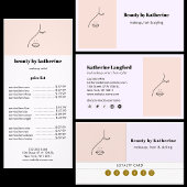 Modern Abstraktes Beauty Face Logo Quadratische Visitenkarte
