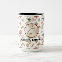 Modern Abstraktes Beauty Face Logo Tasse
