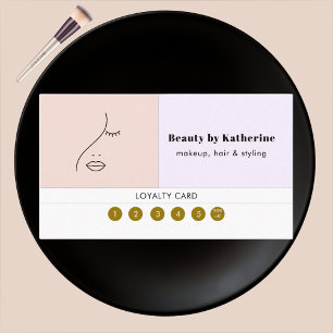 Modern Abstraktes Beauty Face Logo Treuekarte