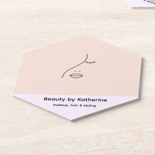 Modern Abstraktes Beauty Face Logo Untersetzer (angewinkelt)